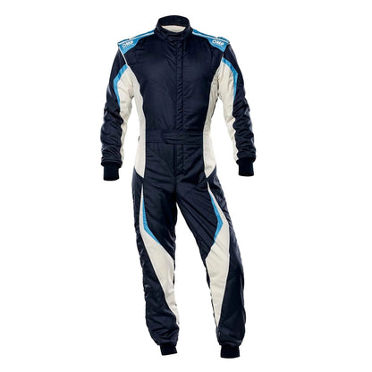 OMP Blue White Light Blue Tecnica Evo Racing Suit - GPX Wear