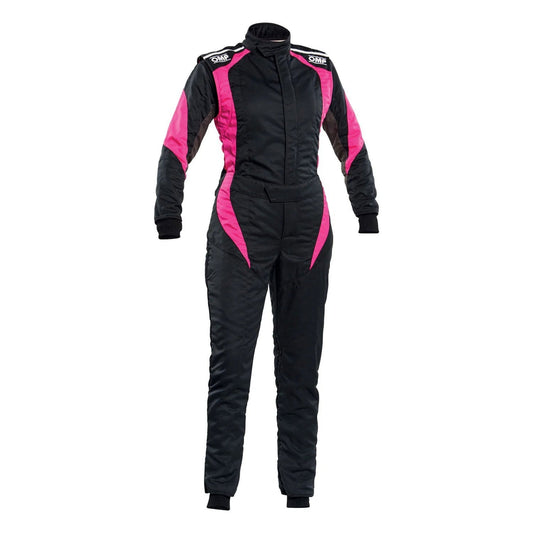 OMP FIRST ELLE Black/Pink Women's Go Kart Racing Suit - GPX Wear