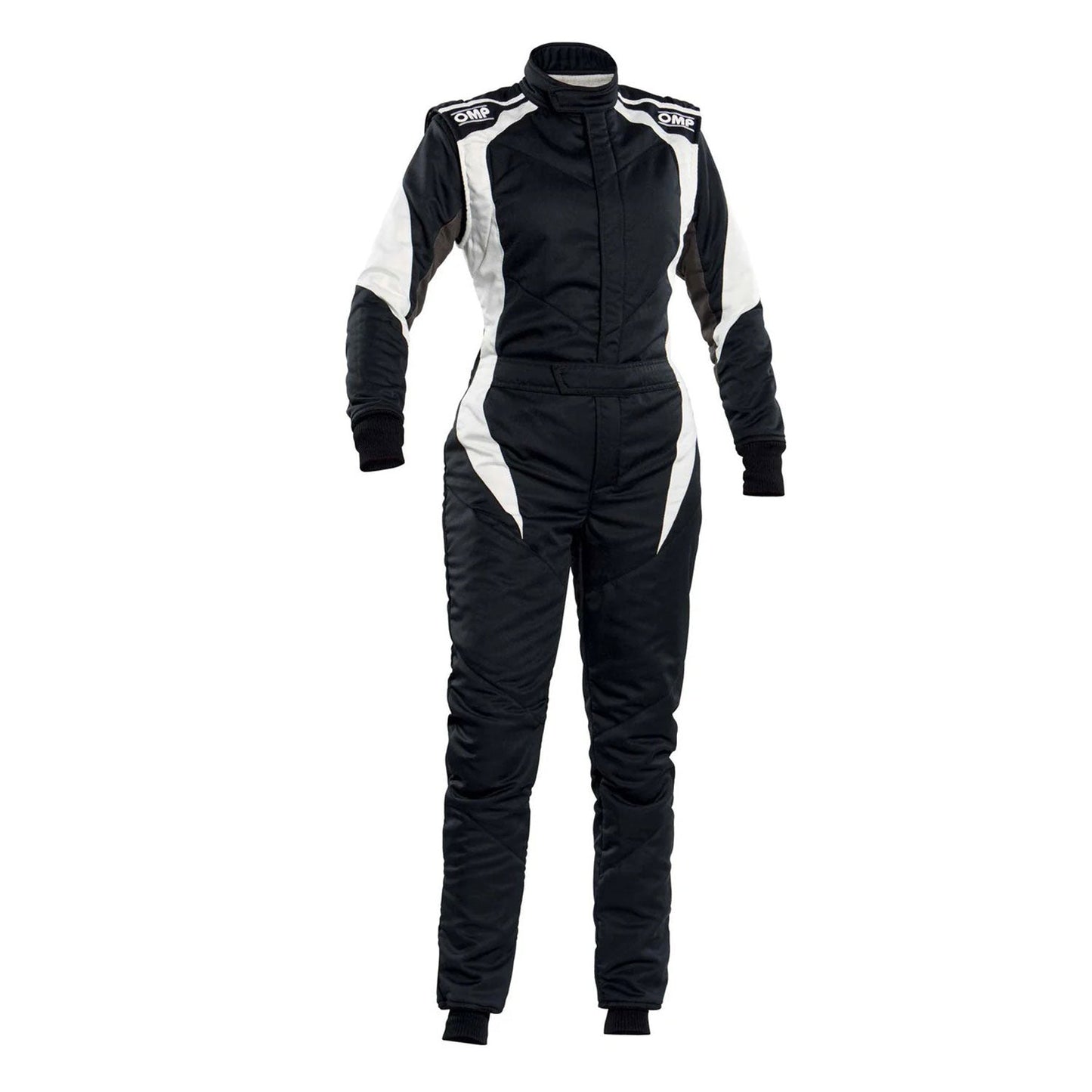 OMP FIRST ELLE Black/White Women's Go Kart Racing Suit - GPX Wear