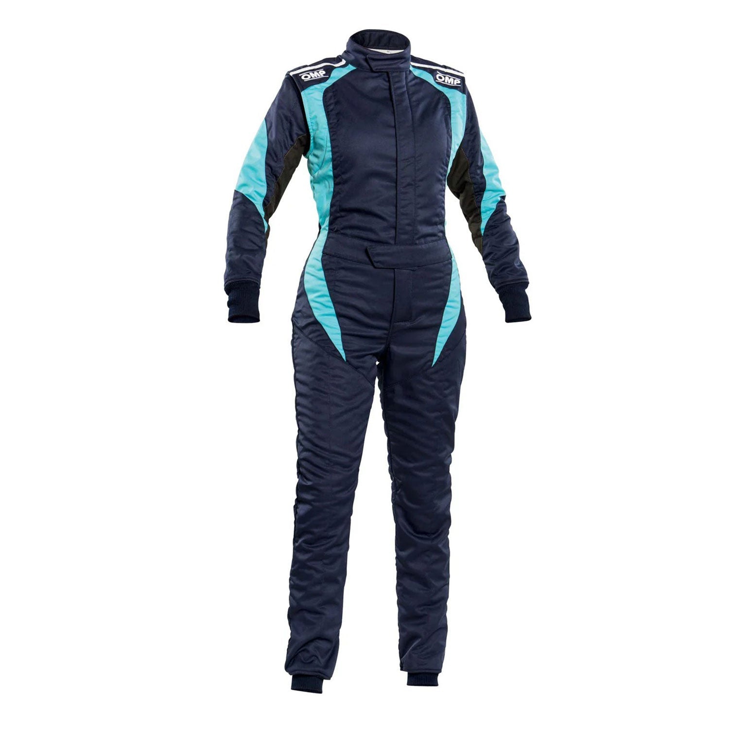 OMP FIRST ELLE Navy Blue/Light Blue Women's Go Kart Racing Suit - GPX Wear