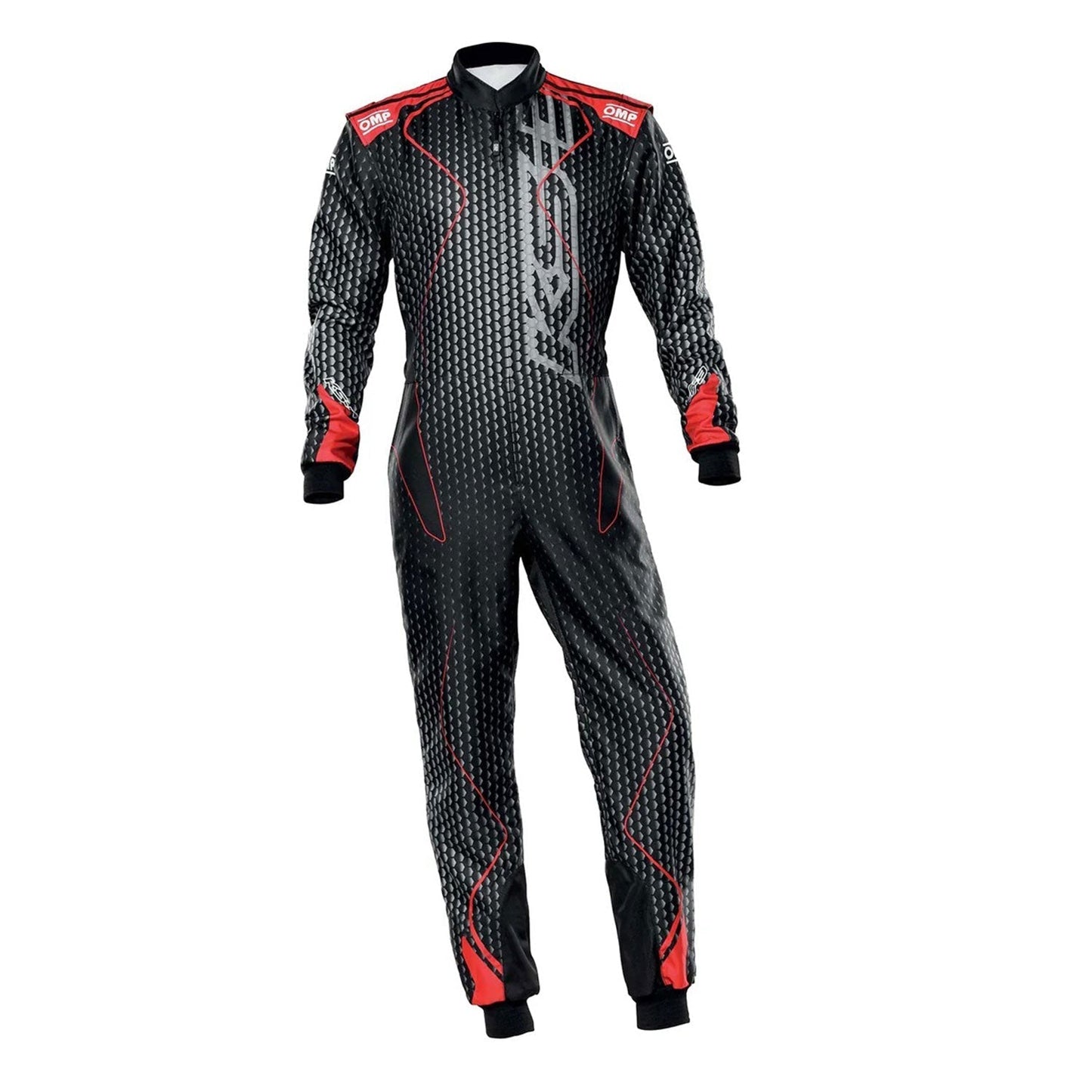 OMP KS-3 ART Go Kart Racing Suit - Black/Red - GPX Wear