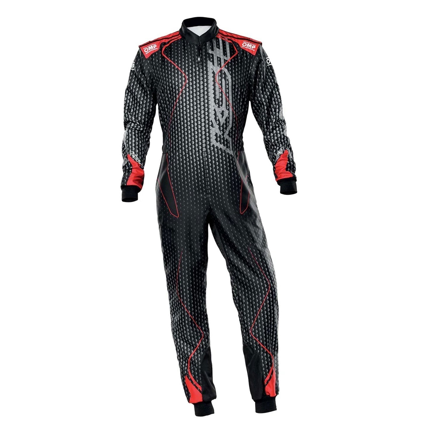OMP KS-3 ART Go Kart Racing Suit - Black/Red - GPX Wear