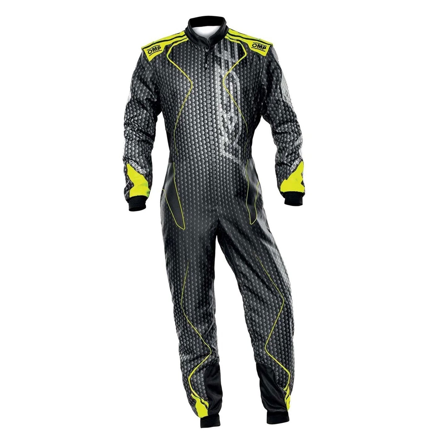 OMP KS-3 ART Go Kart Racing Suit - Black/Yellow - GPX Wear