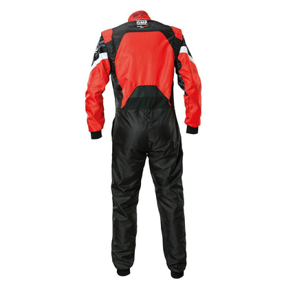 Back View of OMP KS-3X ART Style 1 Red/Black Karting Suit - GPX Wear