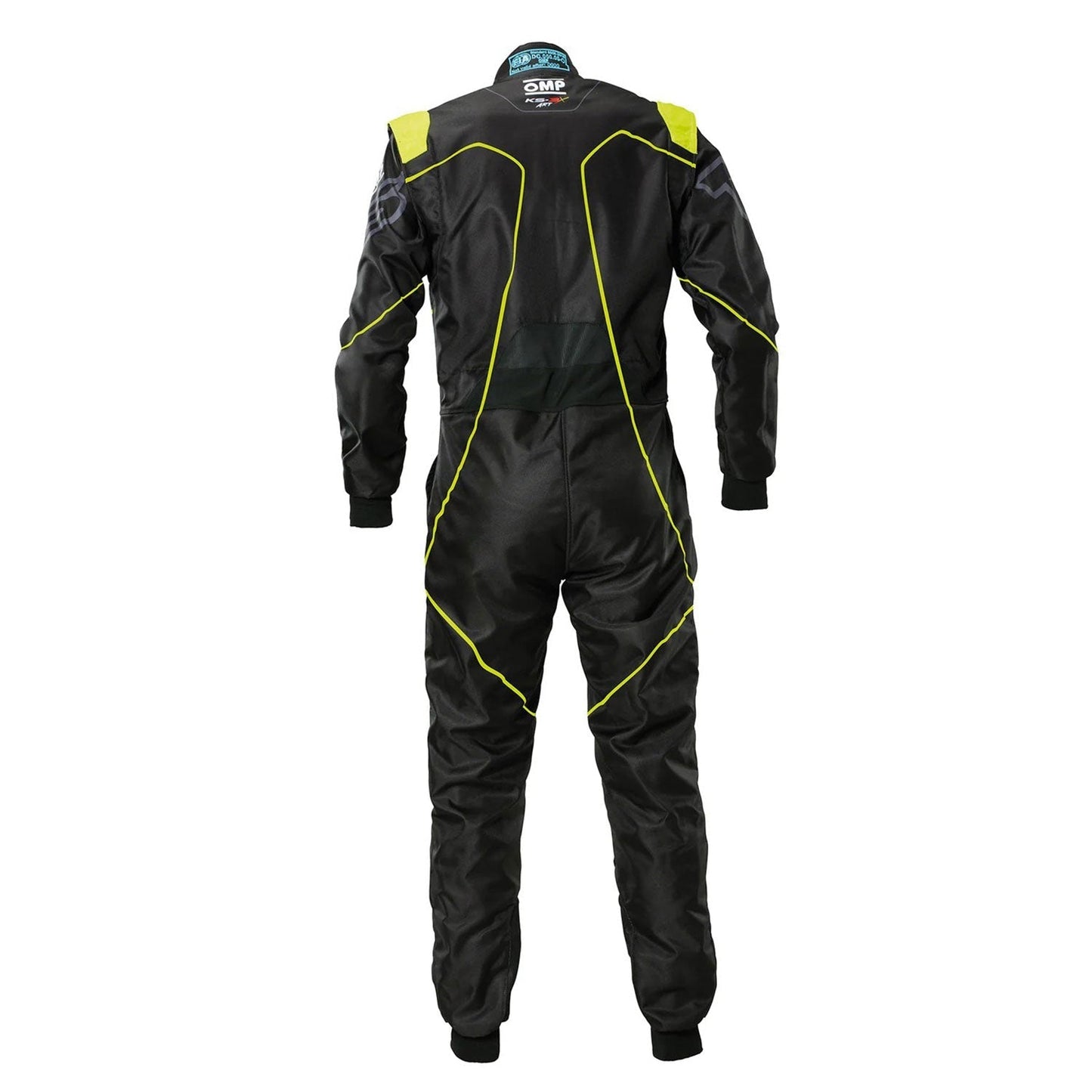 Back View of OMP KS-3X ART Style 2 Black Karting Suit - GPX Wear