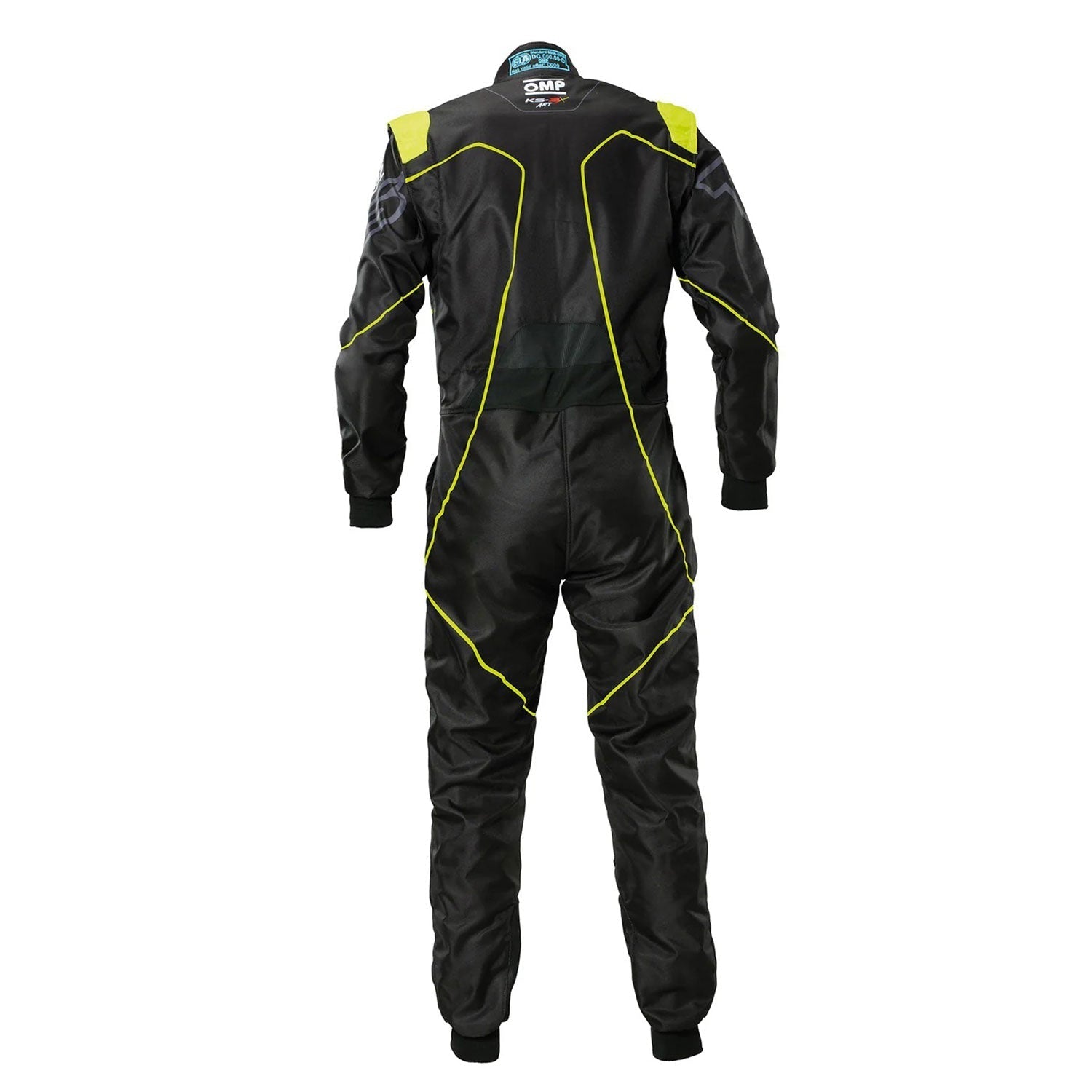 Back View of OMP KS-3X ART Style 2 Black Karting Suit - GPX Wear