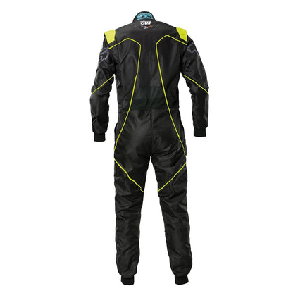 Back View of OMP KS-3X ART Style 2 Black Karting Suit - GPX Wear