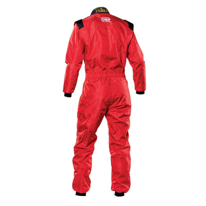 Back View Of OMP KS-4 Karting Suit - Red - GPX Wear