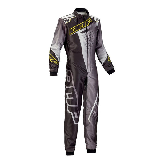 OMP KS 1-R Gray, Black Karting Suit - GPX Wear