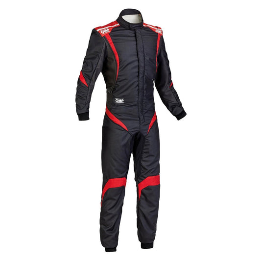 OMP ONE-S1 Black Red Go Kart Racing Suit - GPX Wear