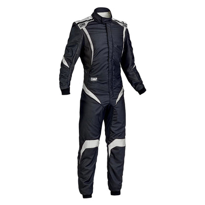 OMP ONE-S1 Black White Go Kart Racing Suit - GPX Wear