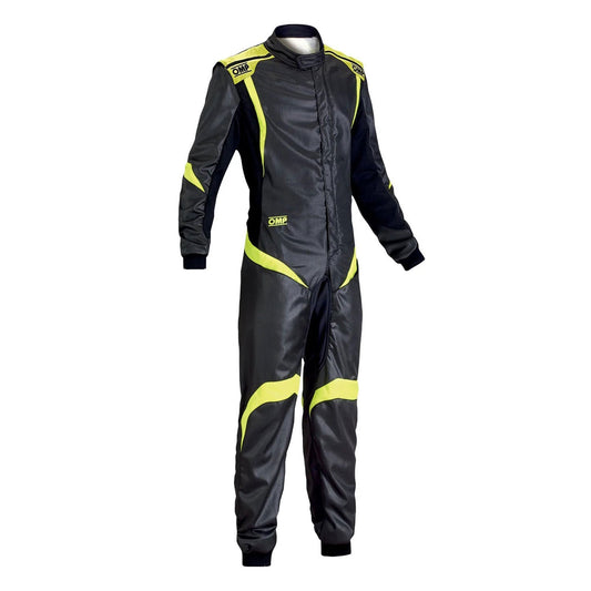 OMP ONE-S1 Black Yellow Go Kart Racing Suit - GPX Wear
