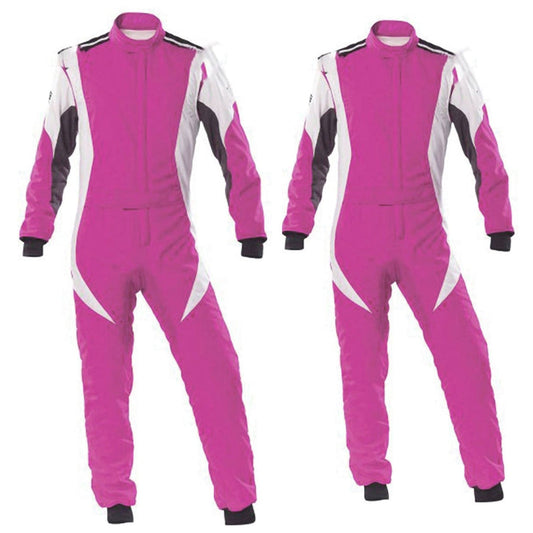 Pink White Race Suit For Kart Racing