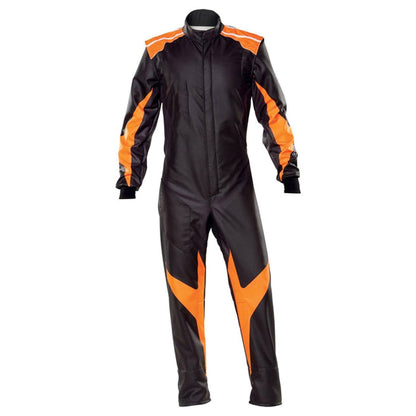 Plain Black Orange Go Kart Racing Outfit