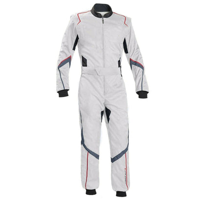 Plain White Go Kart Racing Outfit