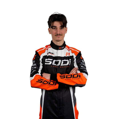Close Up View of Sodi OMP Go-Kart Race Suit - GPX Wear