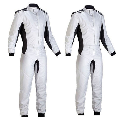 White Go-Kart Car Race Wear Outfit