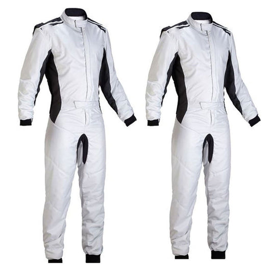 White Go-Kart Car Race Wear Outfit