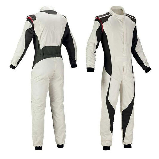 White Go-Kart Car Racing Wear