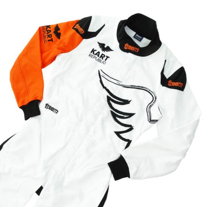 White Kart Republic Go-Kart Racing Suit