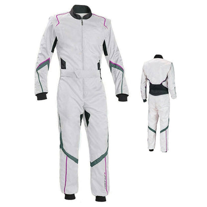 White Karting Driver Racewear