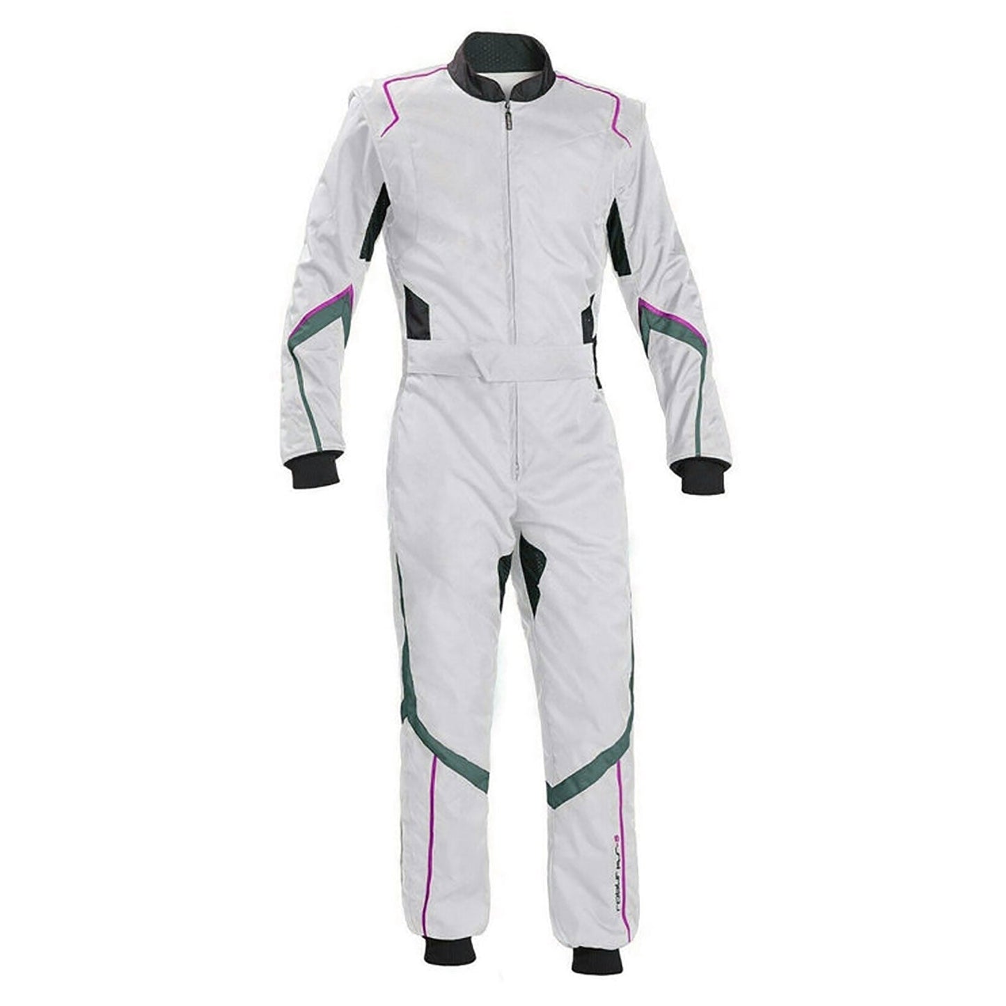 White Karting Driver Racewear