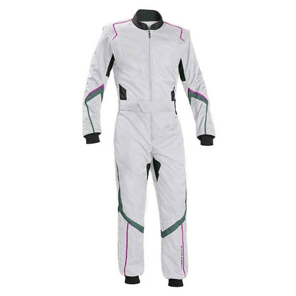 White Karting Driver Racewear