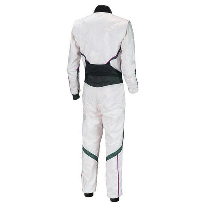 White Karting Driver Racewear