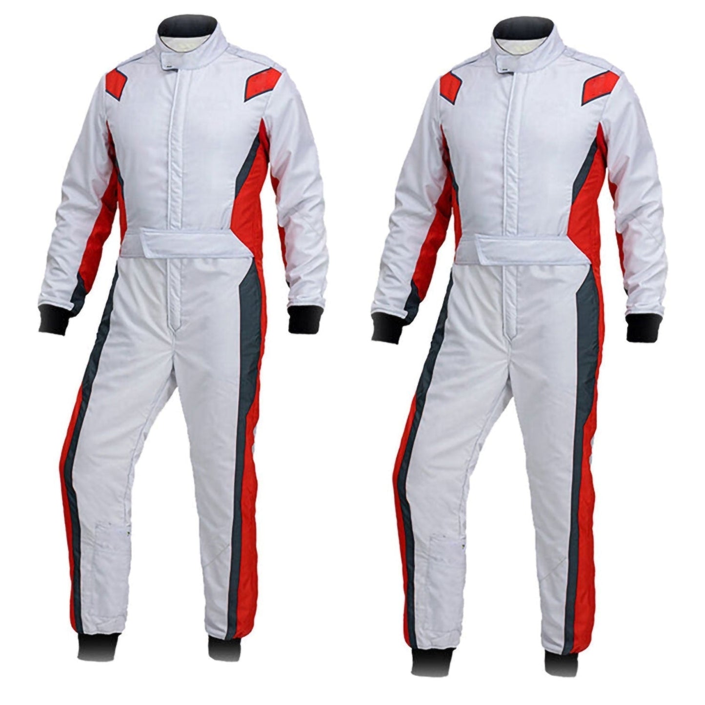 White Racing Wear For Karting